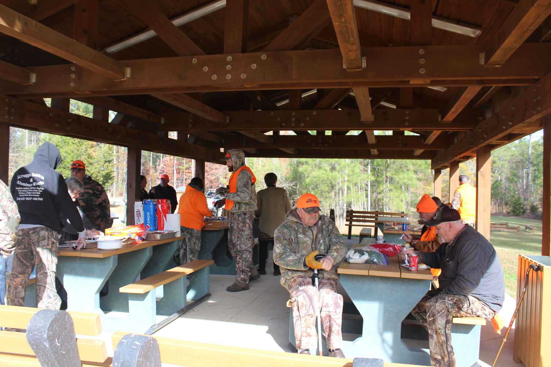 Enjoying lunch